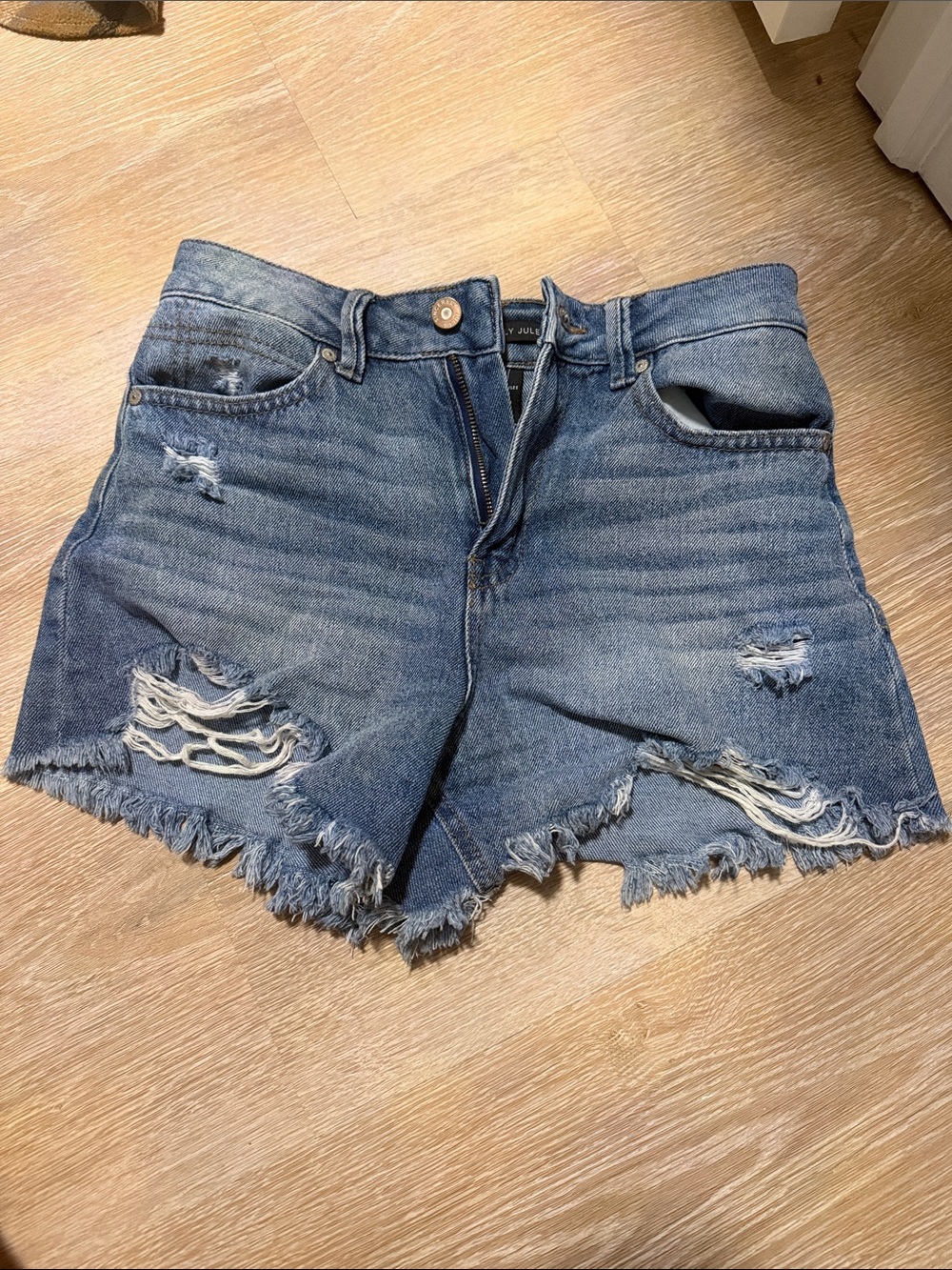 Sincerely Jules Women’s Distressed Denim Shorts